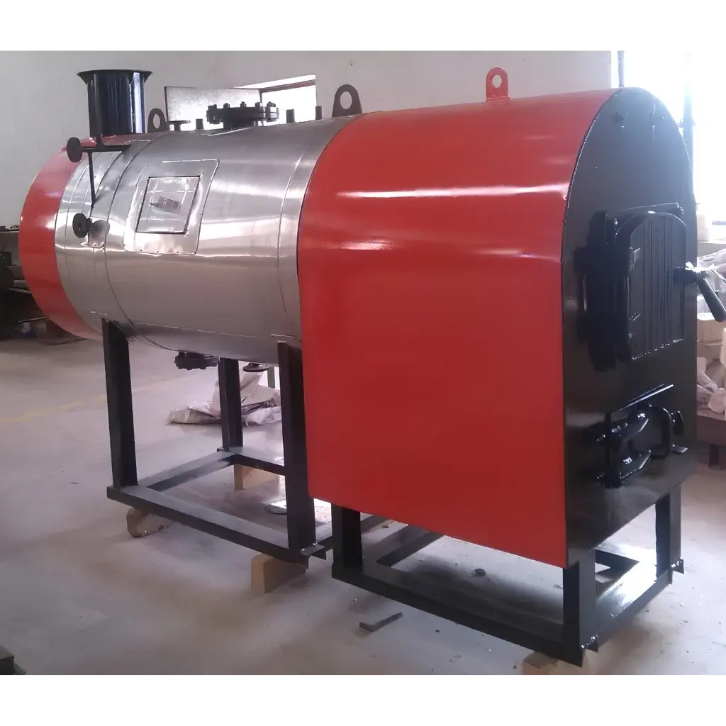 Hitze NANO-400 horizontal fire tube single-pass small industrial steam boiler, 400 kg/hr, supplied by Dhyami