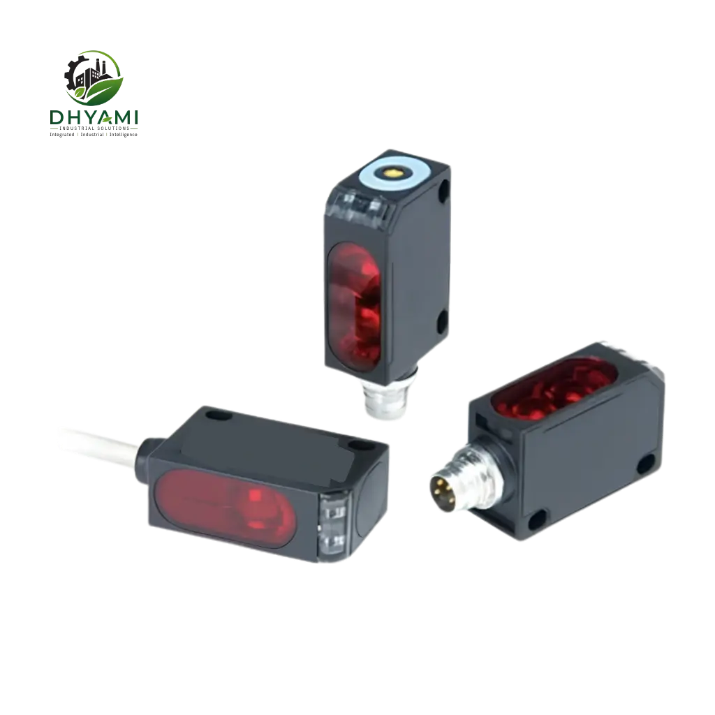 Photoelectric sensor by Dhyami using a light beam to detect objects at long range in industrial automation