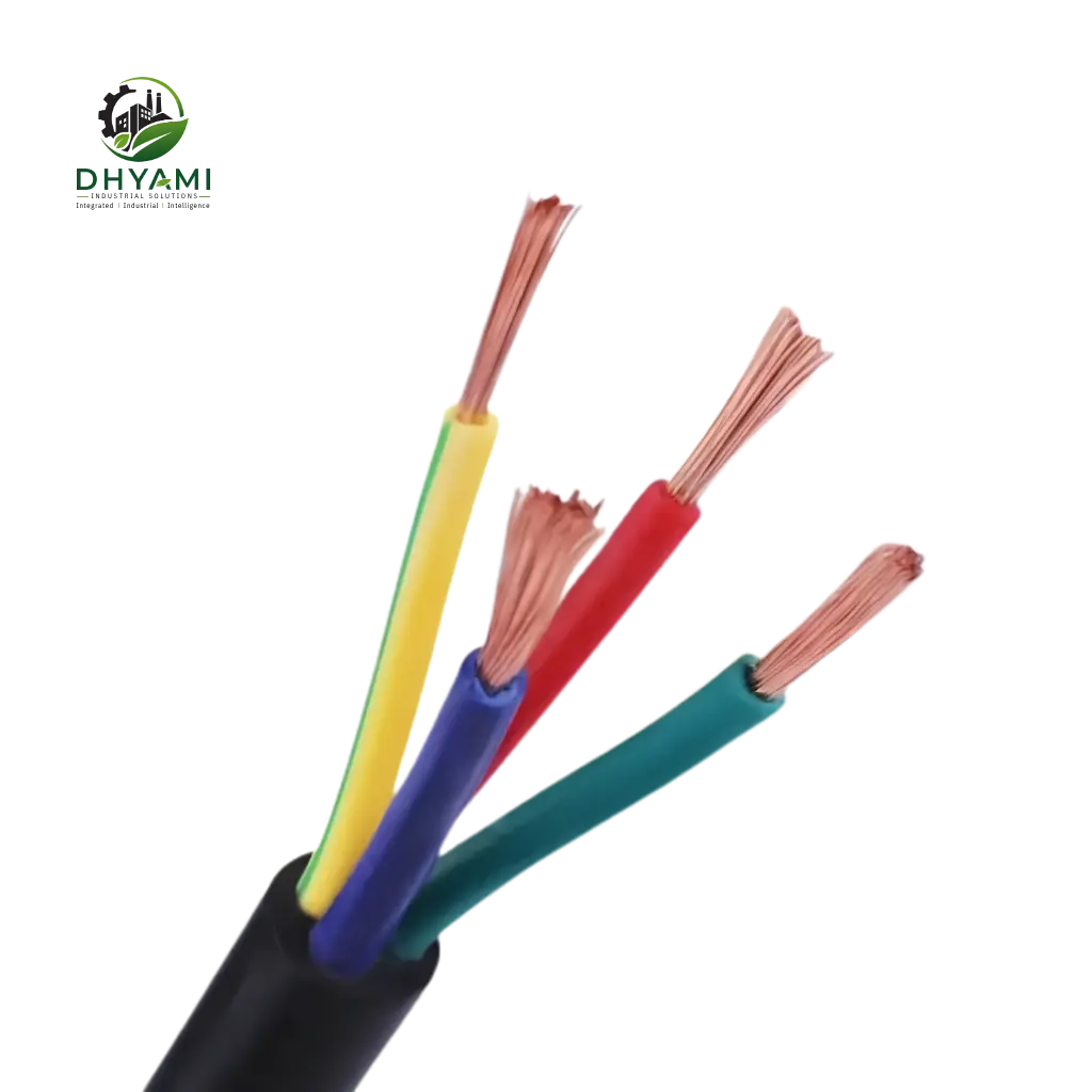 LV power cable by Dhyami in copper and aluminium with XLPE insulation used for low-voltage industrial power distribution
