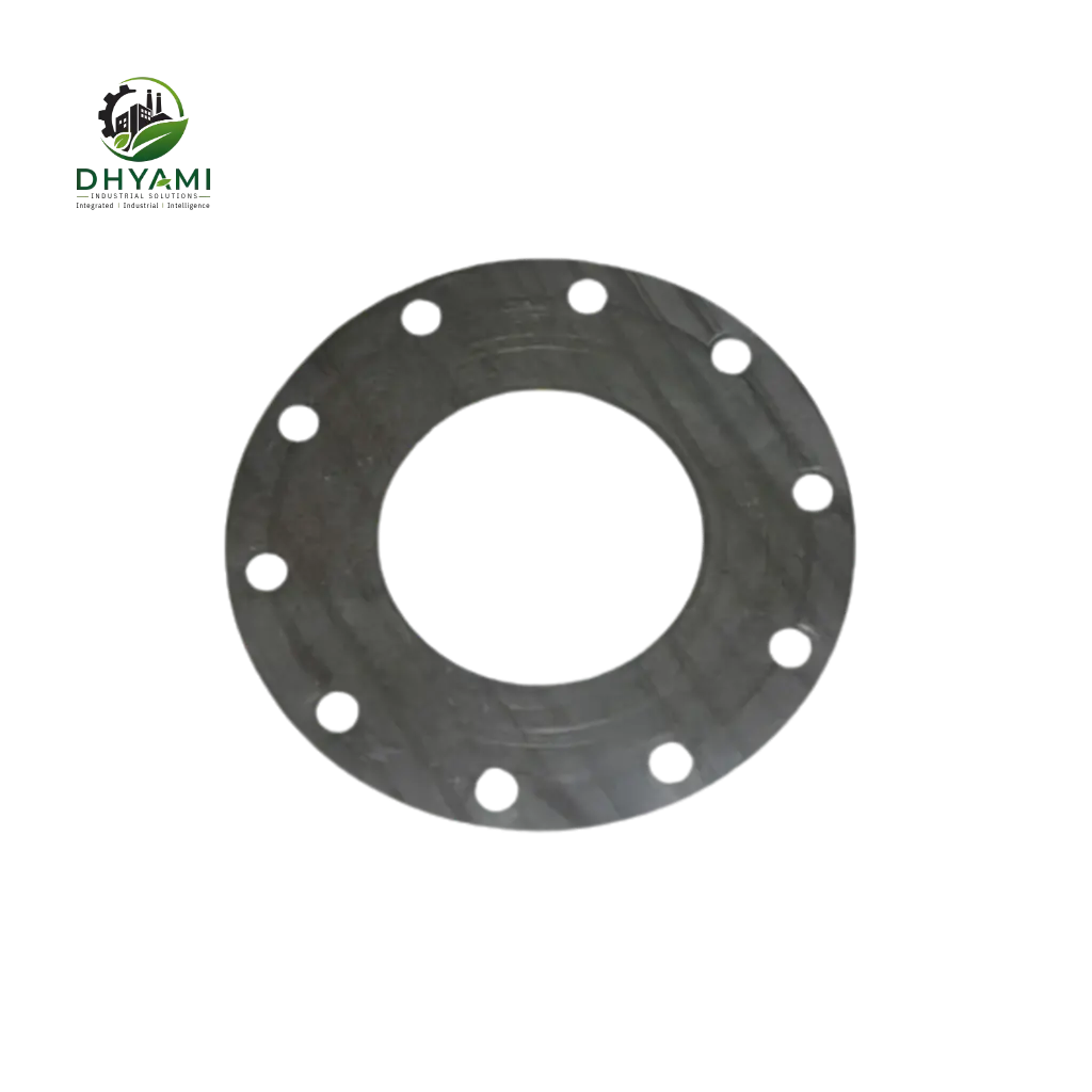 Non-metallic gasket by Dhyami in PTFE, full face type, used for chemical and low to medium pressure flange joints
