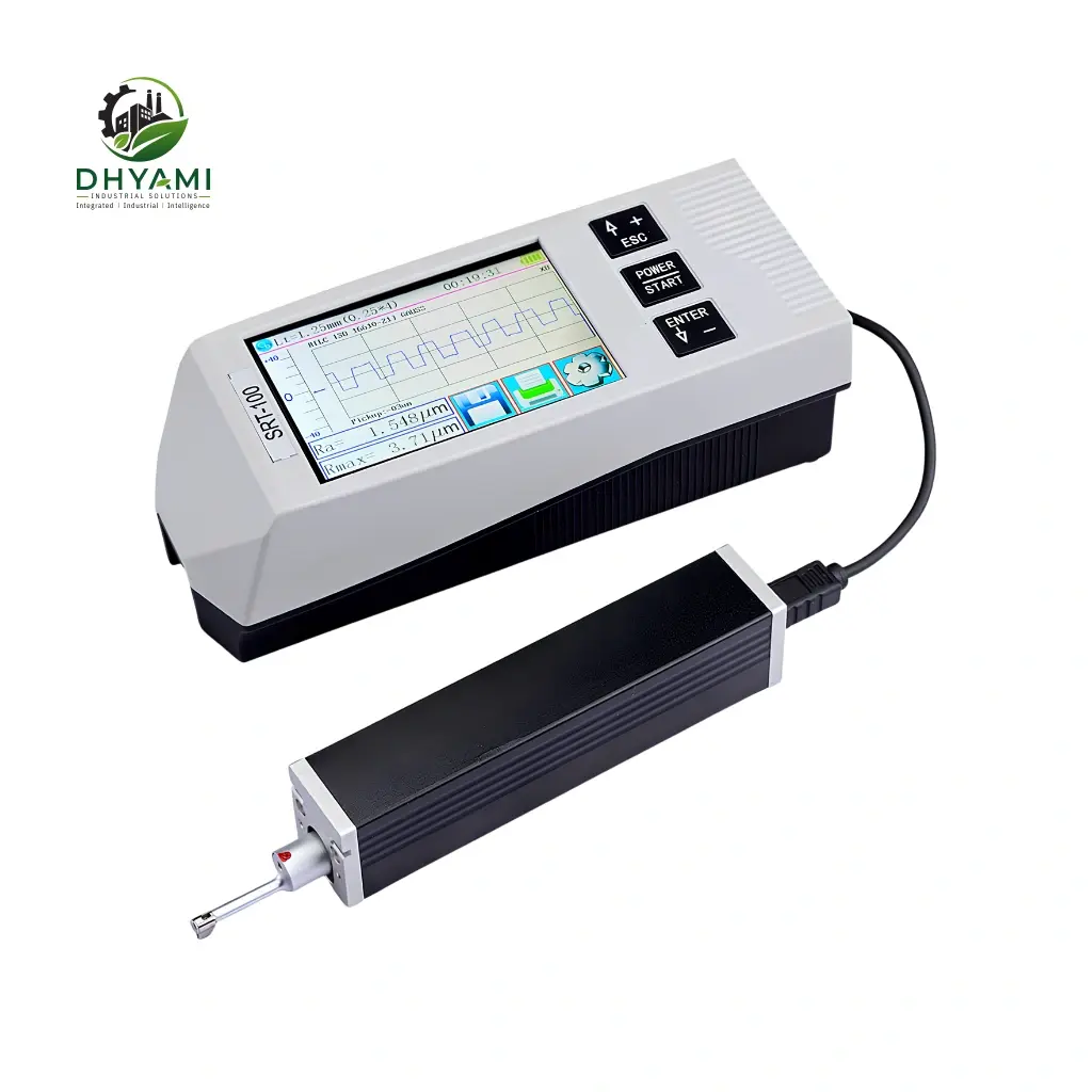 Surface finish tester by Dhyami, a portable digital roughness tester used to inspect surface finish quality