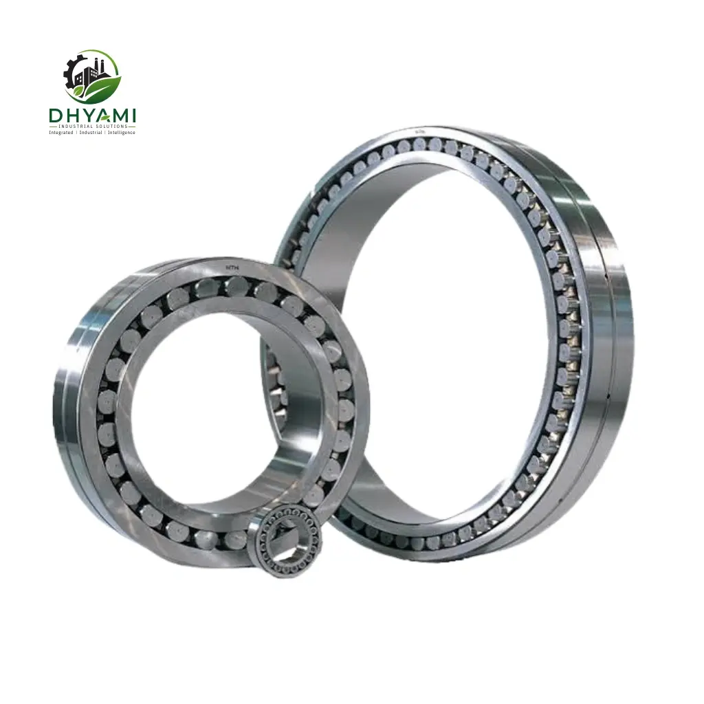 Ball and roller bearings by Dhyami in chrome steel used to support rotating shafts in motors, pumps and machinery