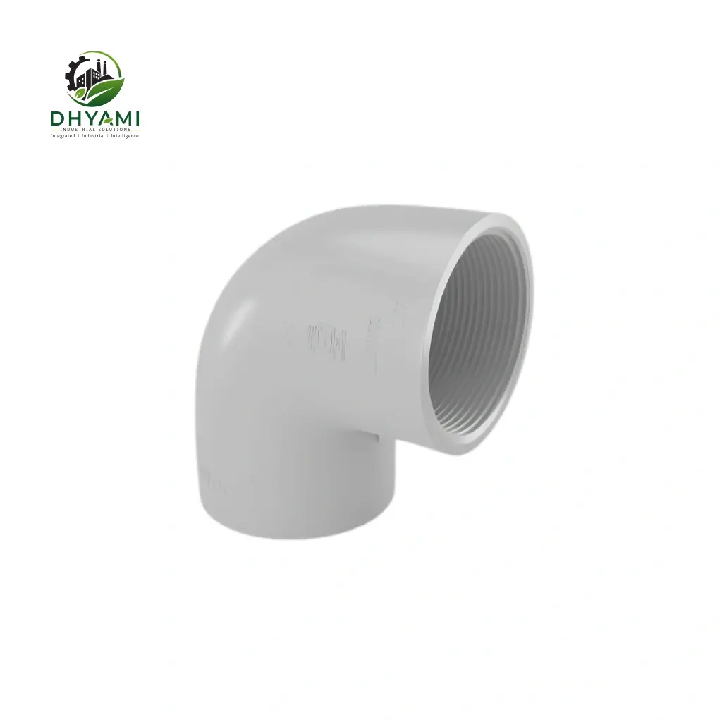 90 degree elbow by Dhyami in stainless steel, buttweld type, used to turn pipeline direction by 90 degrees