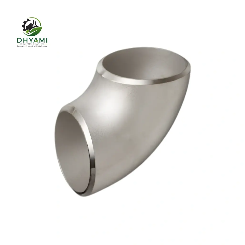 Short radius elbow by Dhyami in stainless steel with 1.0D bend radius used for tight-space pipeline turns
