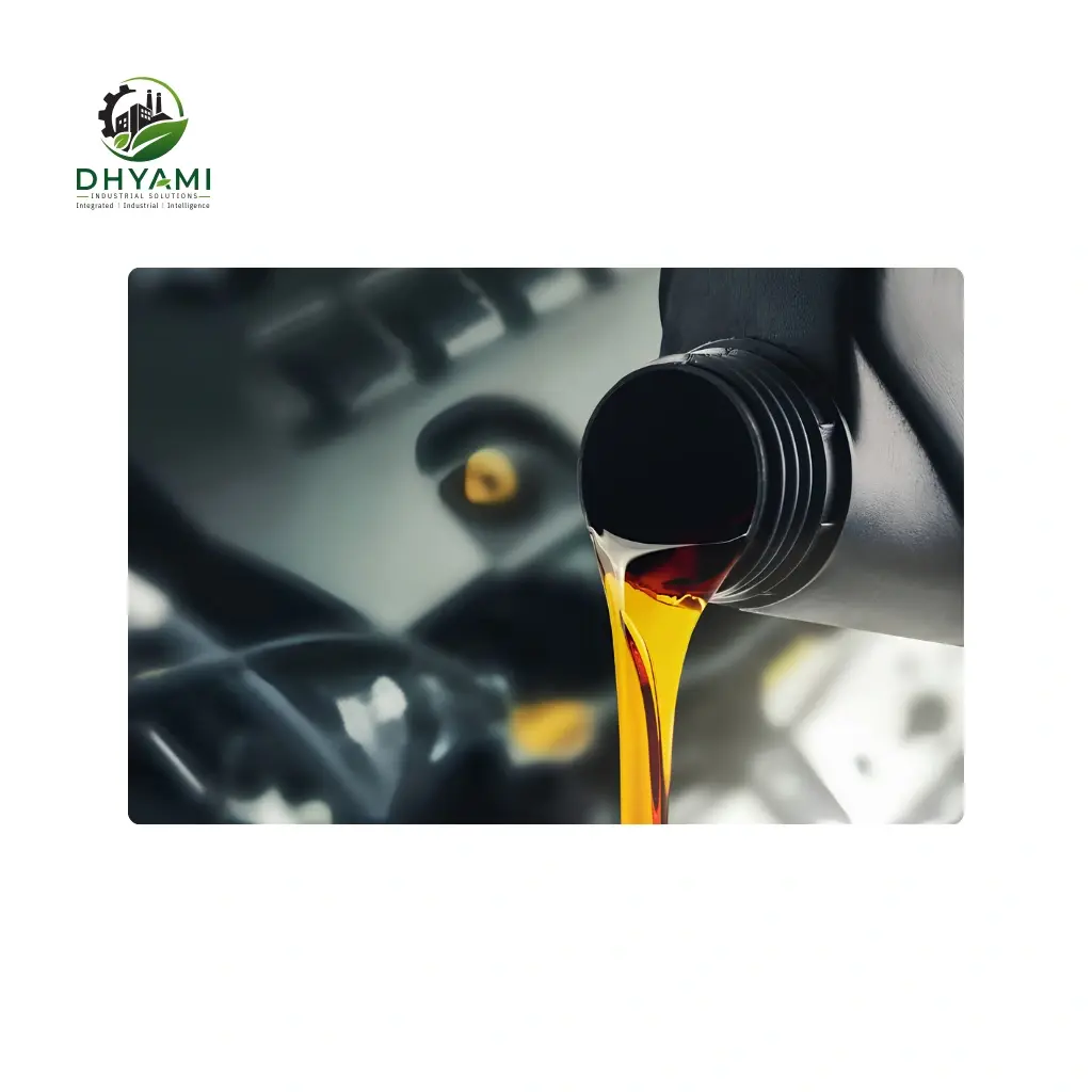 Hydraulic oil by Dhyami, a mineral-based hydraulic fluid supplied in drums for hydraulic systems and machinery